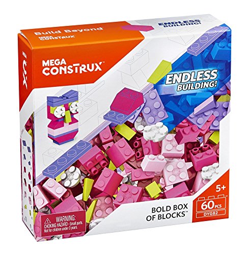 Mega Bloks Construx DYG82 Bold Box of Blocks Pink 60pc