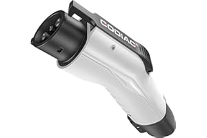 GODIAG Only for J1772 EVs, Tesla to J1772 Charging Adapter, Max 48 Amp & 250V - Compatible with Tesla High Powered Connectors, Destination Chargers, and Mobile Connectors(White)