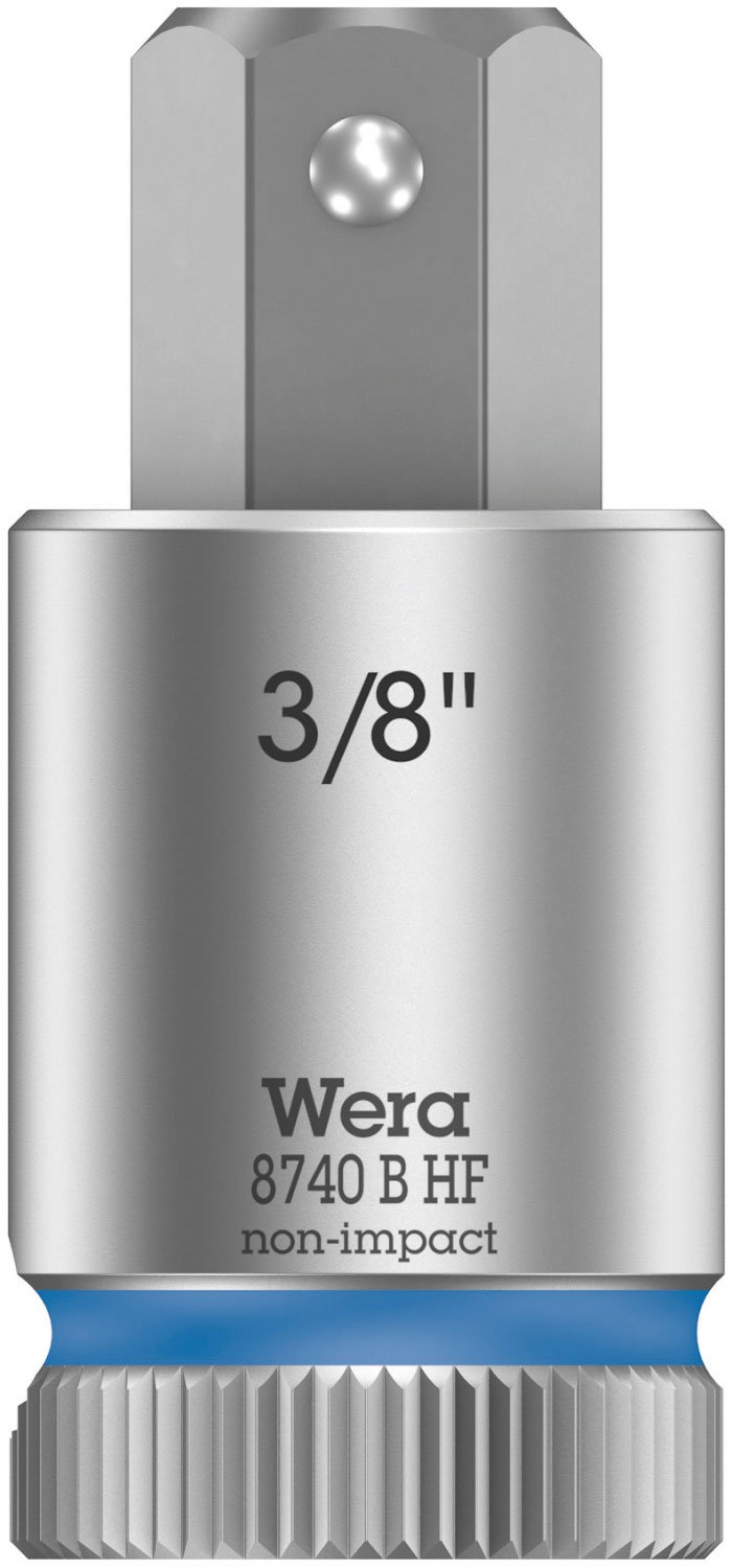 Wera 05003093001 8740 B Holding Function Zyklop In-Hex Bit-Socket, Blue, 3/8-inch x 38.5 mm