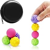 Silicone Sensory Fidget Toys Adults - 4pcs Textures Magnetic Ball Toy, Quiet Fidget Toys for Autism ADHD Stress Anxiety Relief, Office Classroom Gadgets, easter basket stuffers Women Men Gifts (Large)