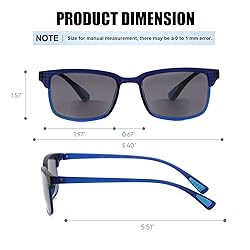 CARA 2 Pack Premium Bifocal Reading Sunglasses for