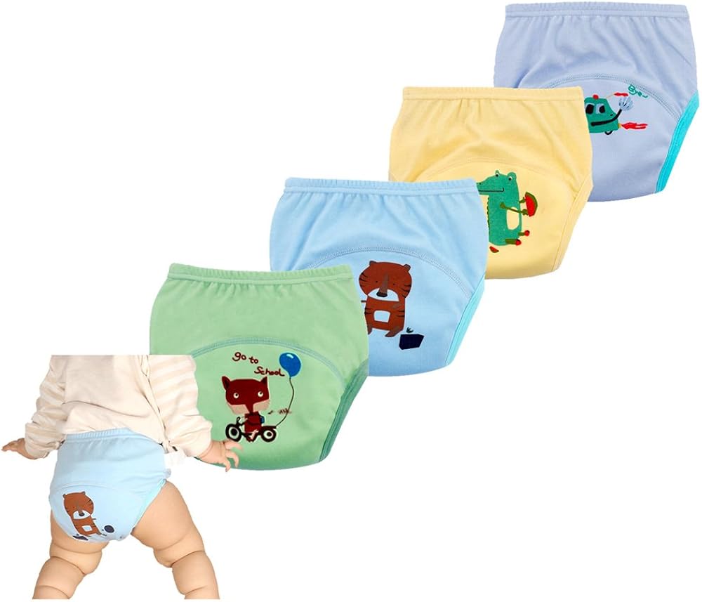 smart sisi 4 Pack New Anti Leakage Training Pants for Babies, Toddler 6 Layers Potty Training Pants