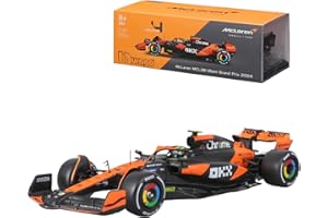 Bburago 1:24 2024 Race McLaren MCL38 with Helmet, Norris #4