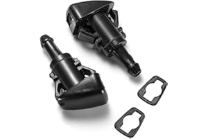 DICOOL 2 Pack Windshield Washer Nozzle Kit For Dodge Charger Grand Caravan Avenger Durango Ram 1500 2500 3500, Jeep Grand Cherokee, Chrysler Town And Country, Replace # 5116079aa 5160308aa