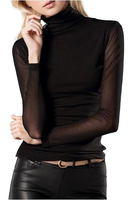 sheer turtleneck
