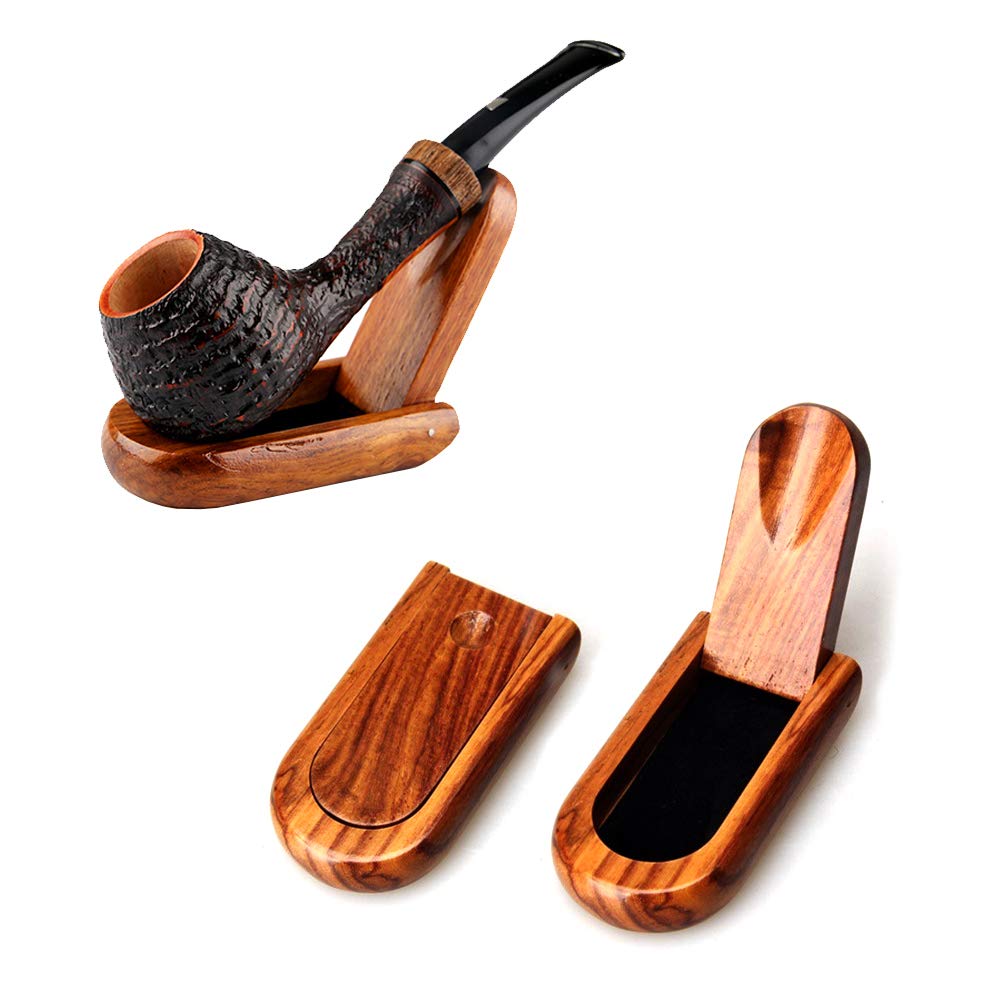 2 x Portable Wood Wooden Collapsible Cigar Smoking Pipe Stand Rack Holder