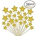 36 Pcs Twinkle Gold Star Cupcake Toppers DIY Glitter Mini Birthday Cake Snack Decorations Picks Suppliers Party Accessories for Wedding Baby Shower