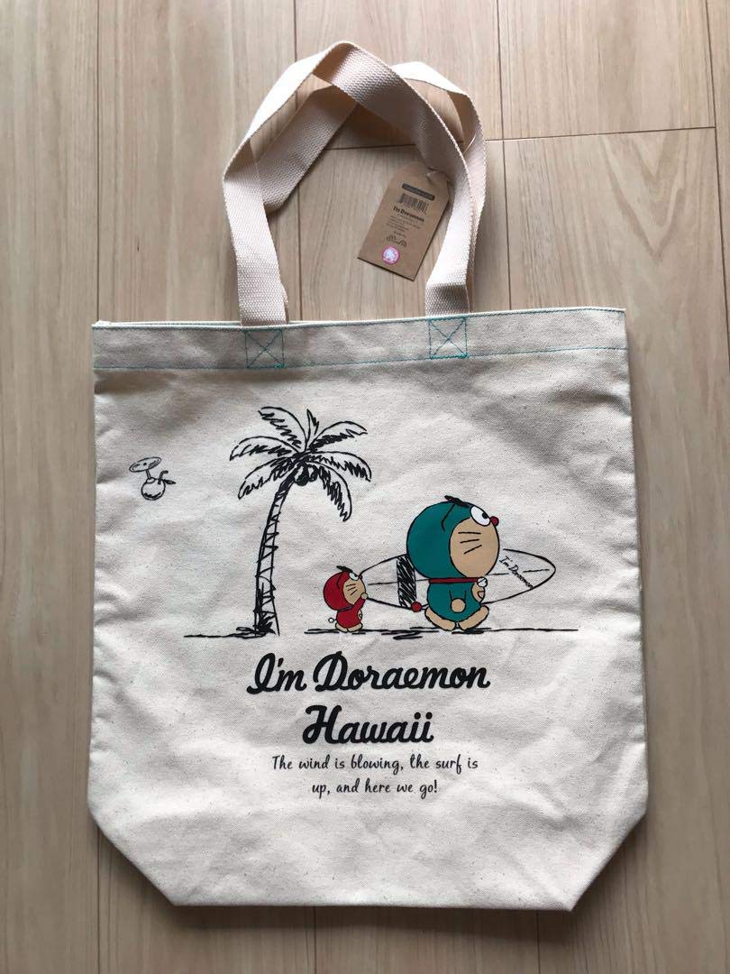 一部予約 日焼けドラえもん ハワイ限定 トートバッグ B07hpbxs95