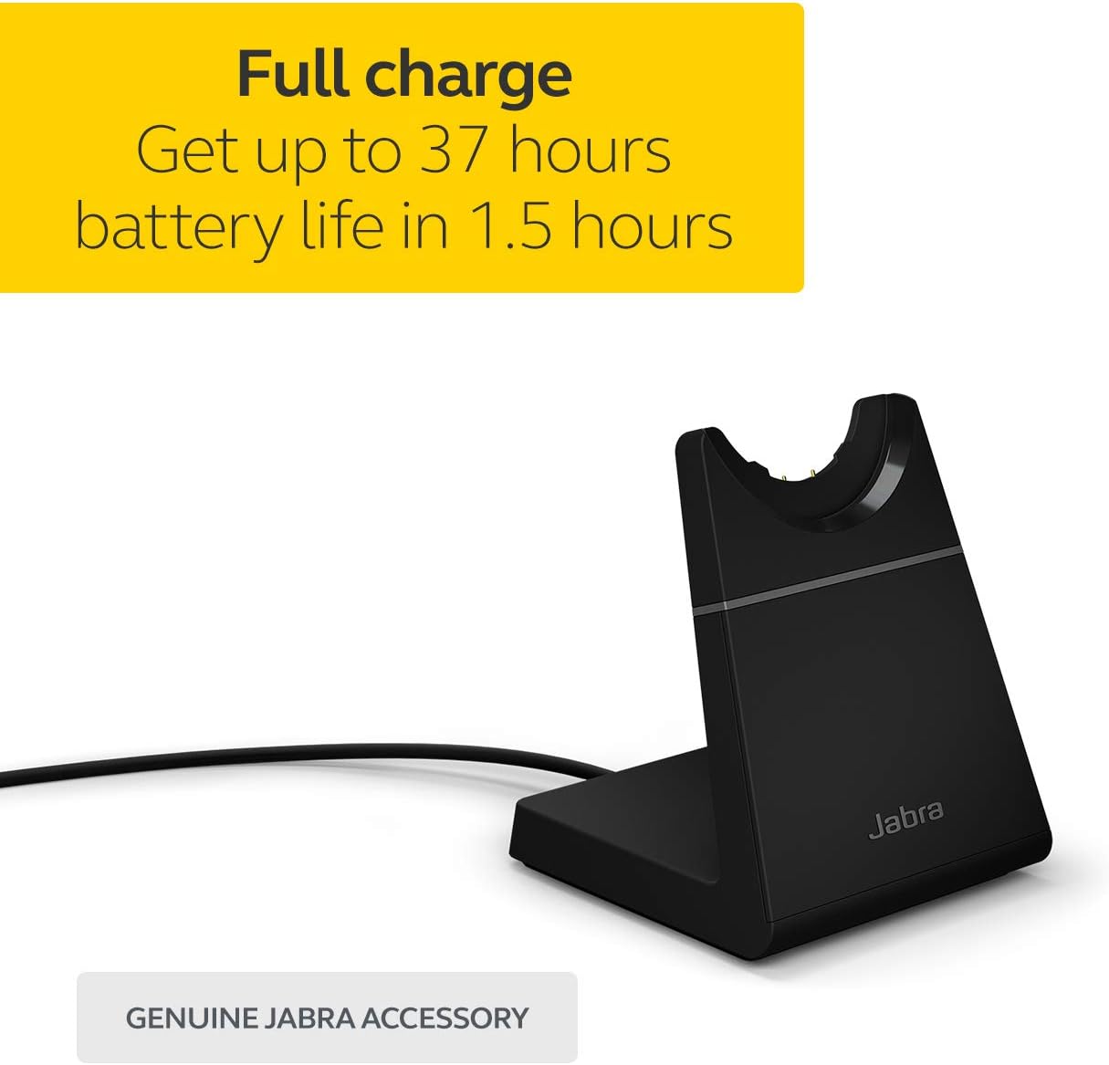 Jabra Evolve2 65 Desk Stand - USB-A Headset Charging Stand - Black - Image 3
