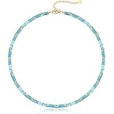 Btysun Choker Necklace for Women, Beaded Necklaces for Women Valentines Day Gifts for Teens Teen Girl Gifts Gifts for Her Adjustable 14k Gold Gemstone Summer Anniversary Birthday Christmas Jewelry