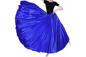SANCAN Women Long Tulle Retro Maxi Tea Ankle Length Shiny Skirt for Belly Dancing Dance Costume Cosplay Holiday Weekend Party