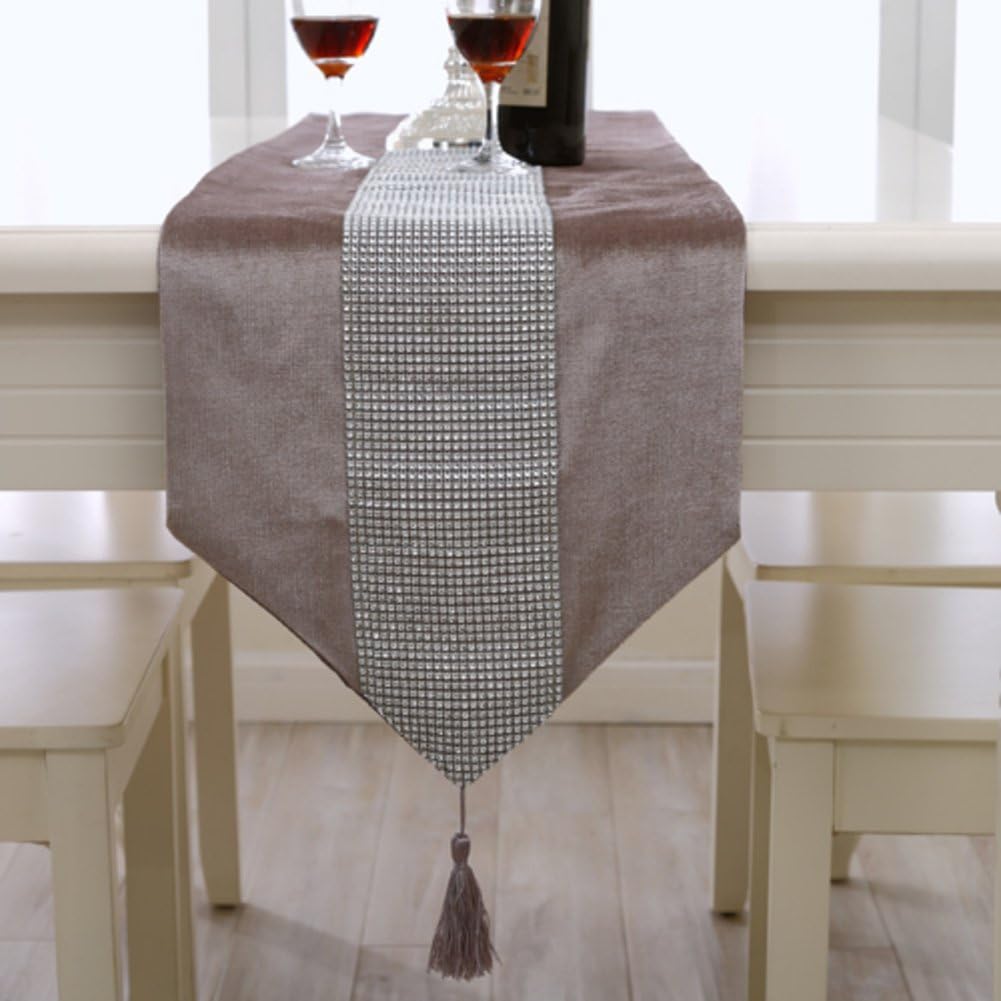 TRE coffee table cloth /European fashion minimalist modern table mat/diamond tablecloth-luxurious noble -D 33x160cm(13x63inch)