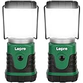 Lepro Portable LED Camping Lantern 2-Pack, 350LM Bright Camping Light with 4 Lighting Modes Battery Powered Camping Lamp for 