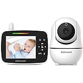 Kidsneed Baby Monitor - 3.5" Screen Video Baby Monitor with Camera and Audio - Remote Pan-Tilt-Zoom, Night Vision, VOX Mode,