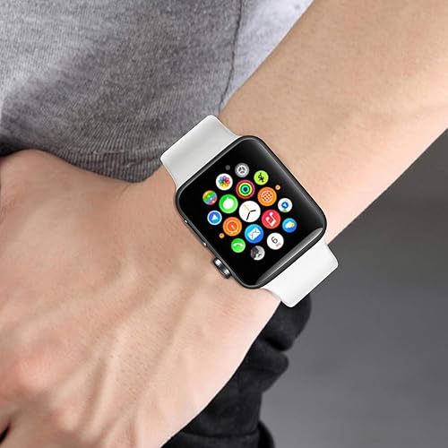 Pack Compatible with Apple Watch Band for Men, Soft Silicone - Main Image