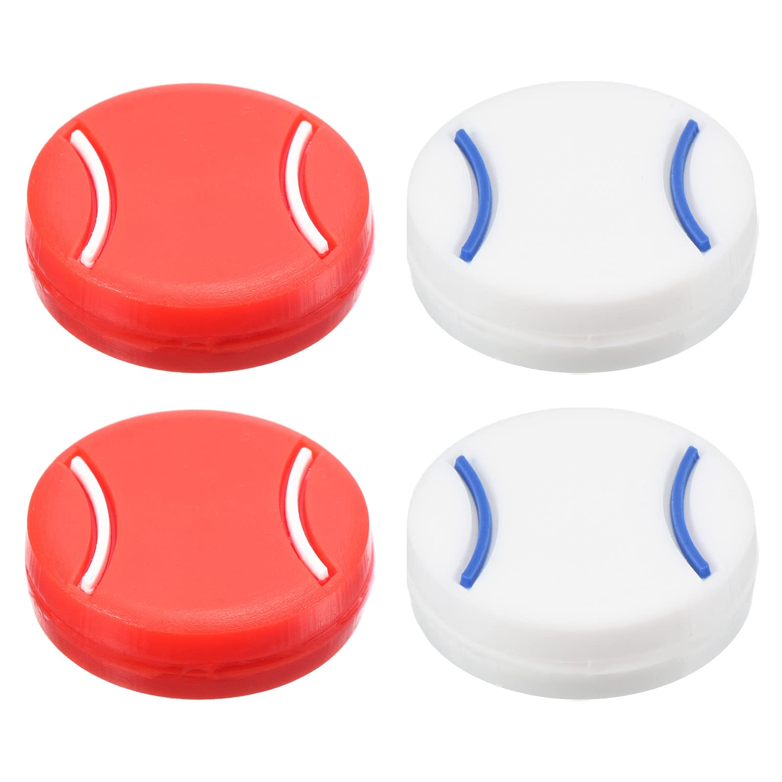 PATIKIL Tennis Racket Vibration Dampener, 4 Pack Soft Silicone Racquet Shock Absorber String Damping, White, Red