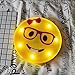 DELICORE Marquee Emoji Sign Funny LED Table Lamps Night Lights for Children Kids Bedroom Wall Decor Battery Operated & USB Charging (Nerd Girl)