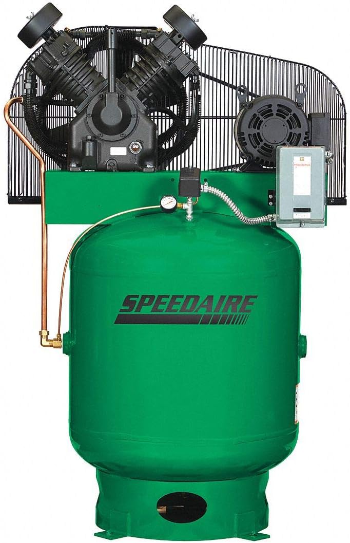3 Phase - Electrical Vertical Tank Mounted 10.0HP - Air Compressor Stationary Air Compressor, 90 gal