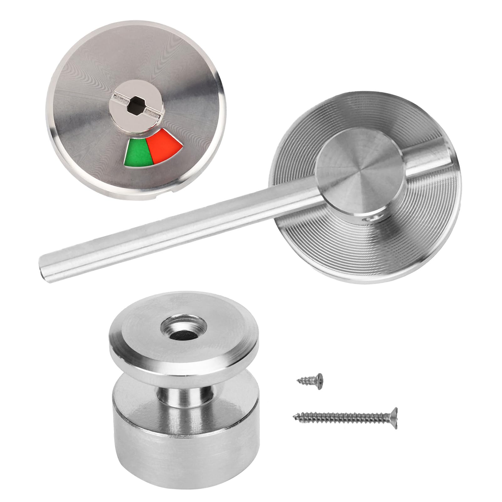 Vacant Engaged Indicator Bolt, Vacant Occupied Toilet Door Lock, Chrome Deadbolt Privacy Partition Latch for WC Public Restroom Bathroom