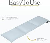 Qomfor Microwavable Wheat Bag Light Blue 3-Chamber Heating Pad 46x12 cm view 3