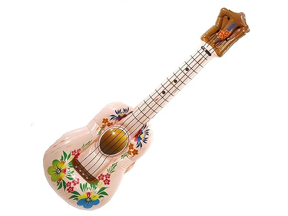 Aufblasbare Gitarre Flower-Power - Länge ca. 1,00 m