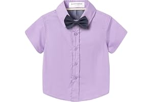 Mud Kingdom Little Boys Dress Shirts Short Sleeve Cute Summer