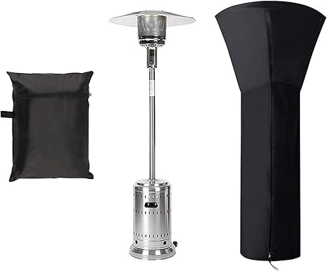 Standup - Cubiertas de calentador de patio con cremallera, 420D