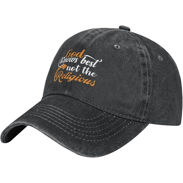 God Knows Best Not The Religious Trucker Hat for Men Women Denim