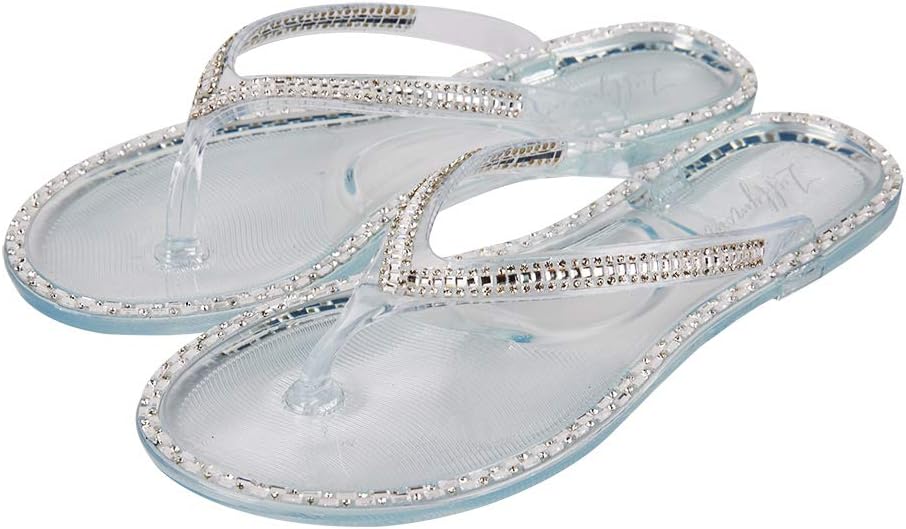 Women's Rhinestone Flip Flops Beach Flat Thong Sandals