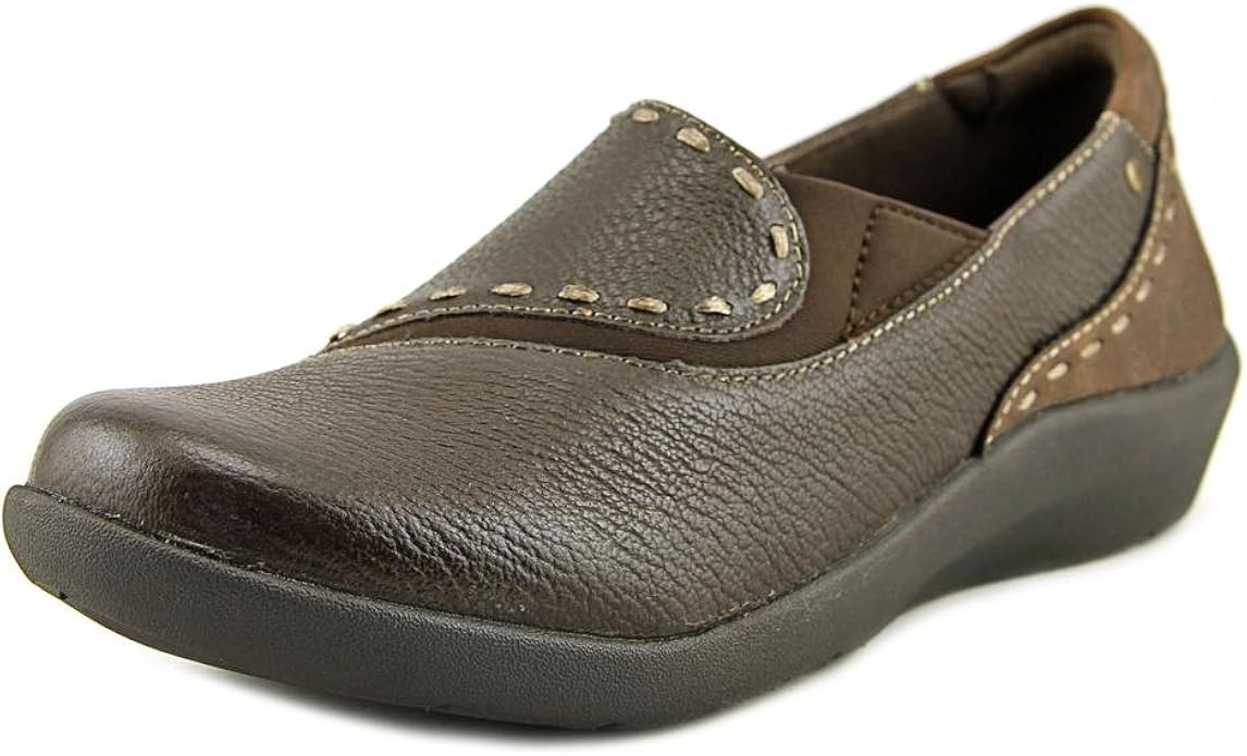 Earth Origins Womens Leona Slip On Loafer Shoes, Bark