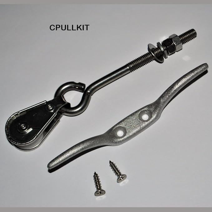 Deluxe Flagpole Pulley & Cleat Set, 6 in. (6 in