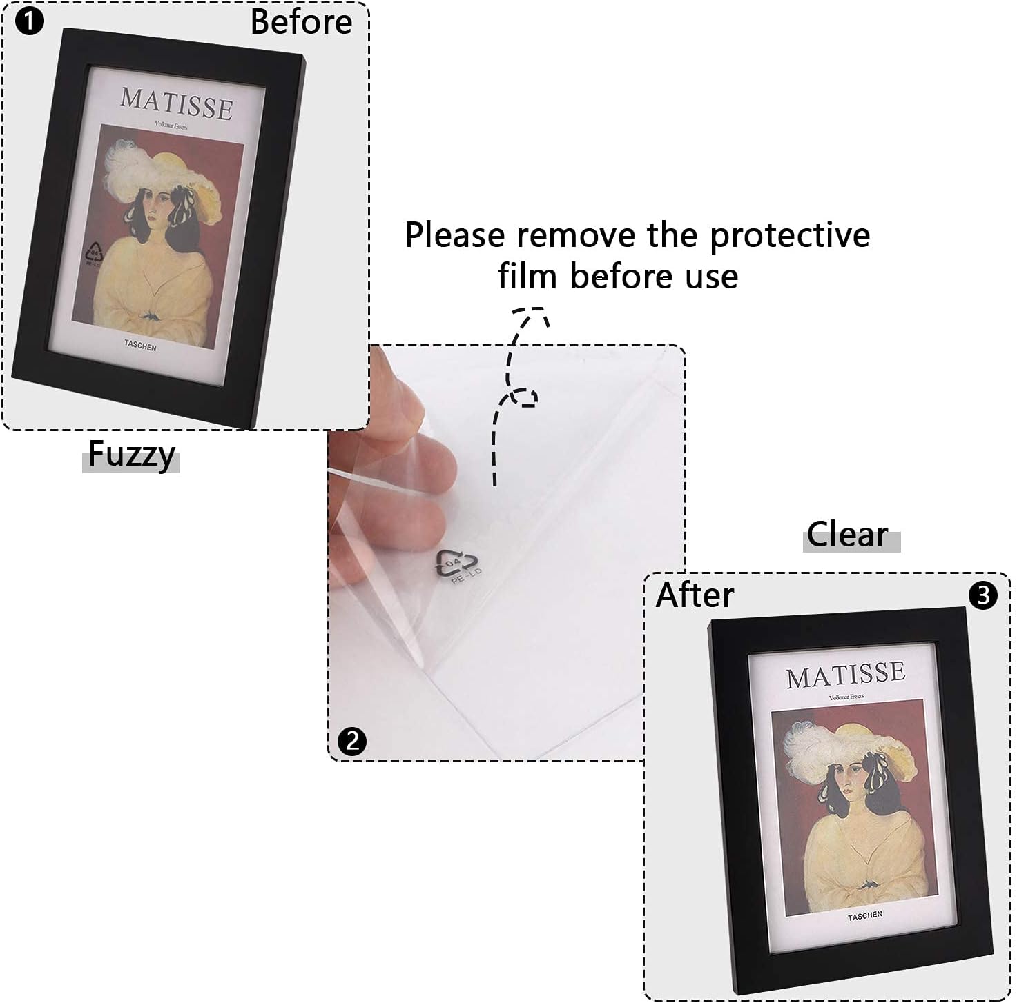 Dedoot 5x7 Picture Frames Set of 2, Black Photo Frames for Wall and Tabletop, Rectangle Wooden Picture Frames Set -