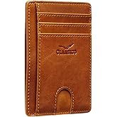 Claasico Front Pocket Small Mens Wallet RFID Blocking Genuine Leather Credit Card Holder