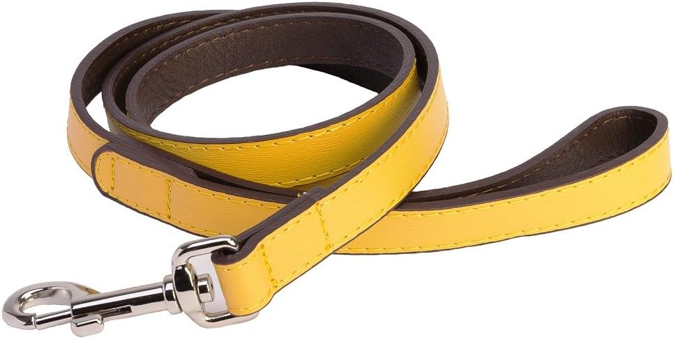 DO&G Leather Collection Lead, Yellow