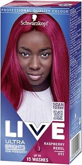 LIVE Raspberry Rebel 091 Ultra Brights Semi-Permanent Pink Hair Dye Up to 15