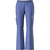 Women's Stretch Flare Leg Scrubs Pants Full Elastic Waistband Stretch Fabric,Medical Uniforms Pants with Multiple Pockets