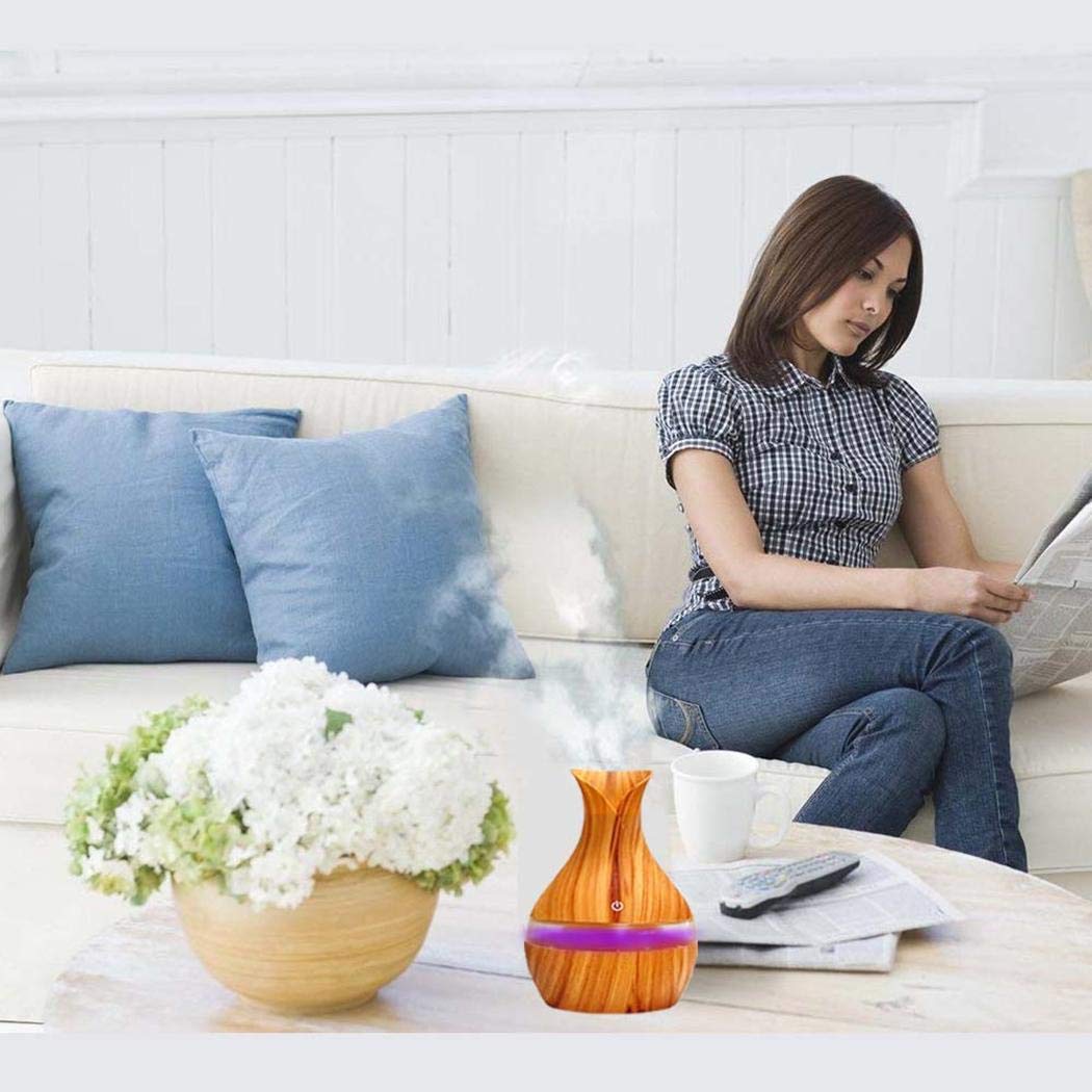 Junio1 Nuova aromaterapia umidificatore a Goccia d\'Acqua con Pallina di Legno da 300 ml Umidificatori