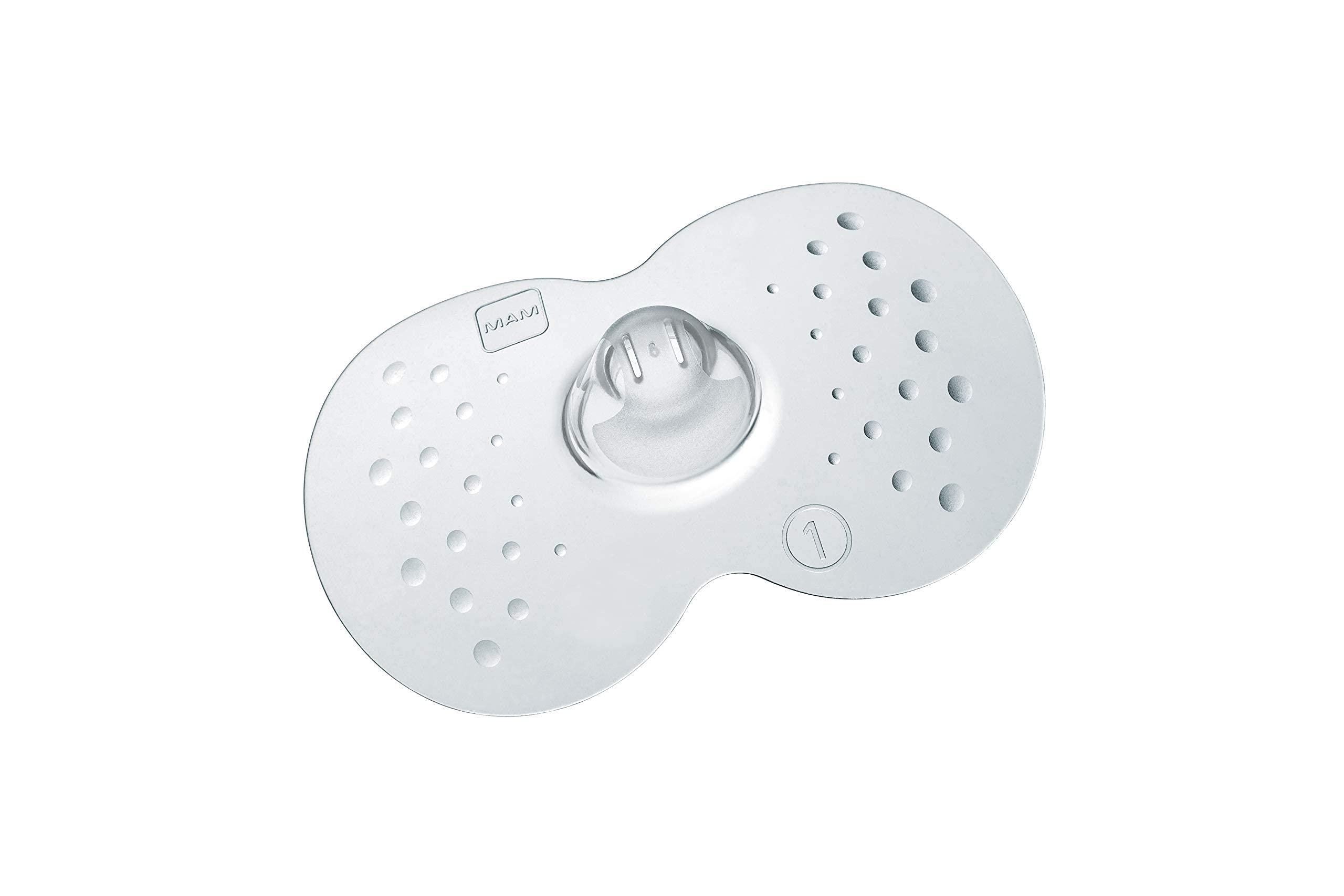 MAM Breastfeeding cones size 1 (for small nipples) in a double pack, nipple protection for maximum skin contact between mother and child, Packaging and Instructions in Foreign Language
