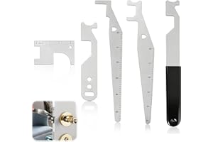 Ryetvok Multipurpose Firefighter Tool 5 Pack, Stainless Steel Set, 5 Styles with Built-in Ruler, Portable for Warehouse/Resid