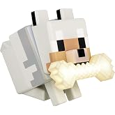 Paladone Minecraft Wolf GloBuddies 3D Color Changing Light &ndash; Officially Licensed LED Night Lamp, Tap to Change Color, Battery Powered Gaming Decor