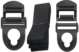 kzfuli Kayak Seat Repair Kit - Seat Clips, Hooks, and Nylon Webbing. Suitable for Lifetime Emotion Pack (2 Sets in Black)