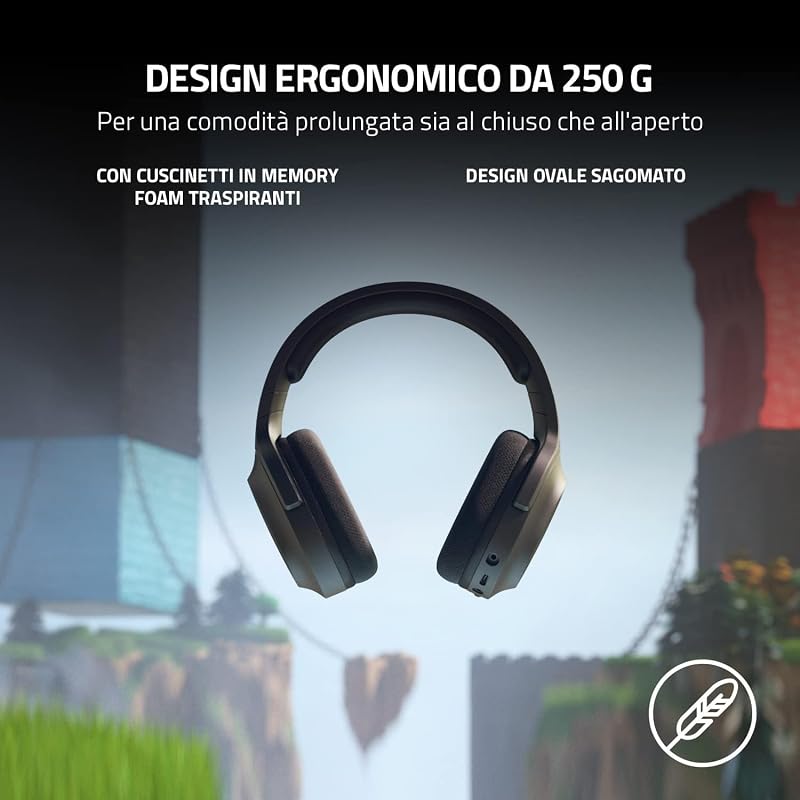 Barracuda X (2022) - Cuffia Wireless Multipiattaperma per Giochi e Dispositivi Mobili (SmartSwitch Dual Wireless, 250 g di Design Ergonomico, TriForce 40 mm, Microfono Cardioide) Nero