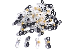 Yadiana Eyeglasses Chain Ends, Adjustable Anti Slip Glasses Strap, Silicone Eyeglasses Chain Connectors Holder for Eye Glasse