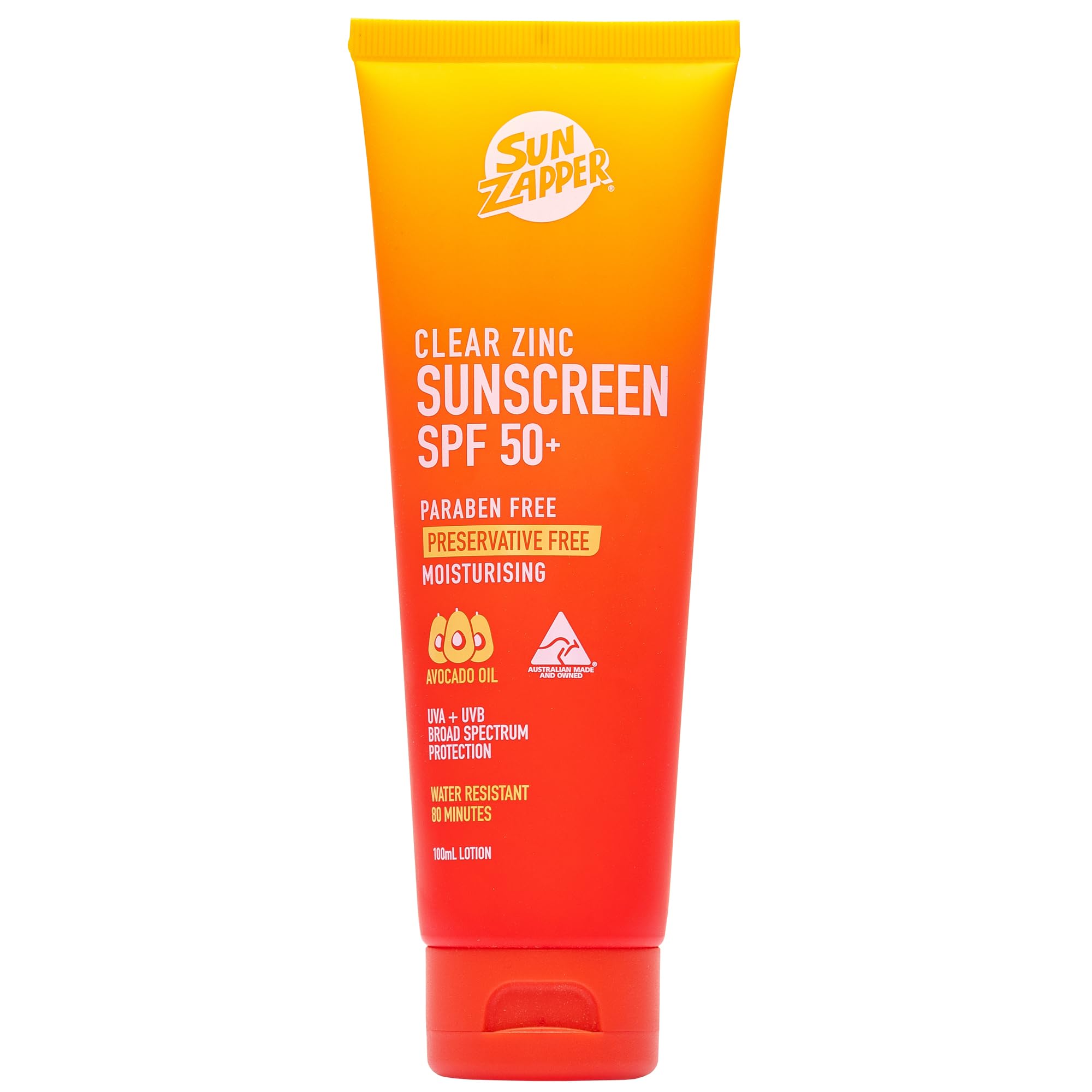 Sun Zapper Clear Zinc Mineral Sun Cream - SPF50+ Zinc Sunscreen Made in Australia