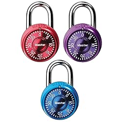 Master Lock Padlock, Mini Dial Combination Lock for