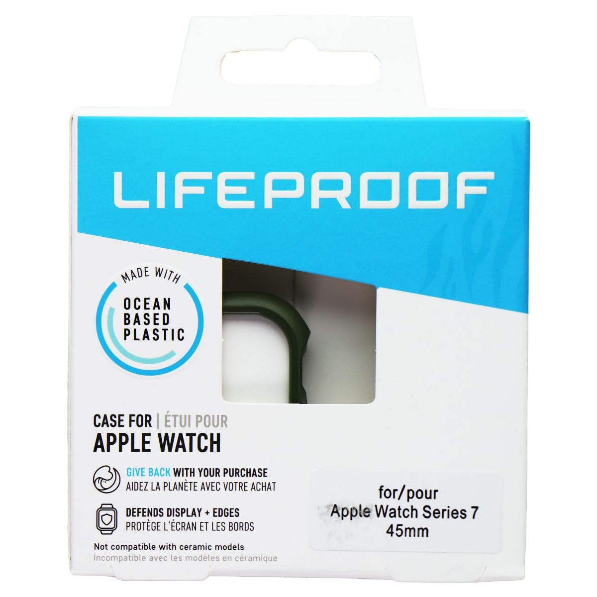 LifeProof Watch Bumper for Apple Watch Series 8/7 45mm, Shockproof, Drop proof, Sleek Protective Case for Apple Watch, Guards Display and Edges, Sustainably Made, Green