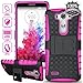 ElBolt LG G3 Vigor / G3 Mini / G3 Beat/ G3s D725 D722 Case - 3 in 1 Bundle Armor Grenade Stand Hard Gel Case - Hot Pink with Free Ultra-Sensitive Stylus Pen and Premium Screen Protector by ElBolt TM