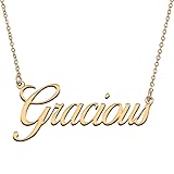 HUAN XUN Customized Custom Simple Any Name Necklace