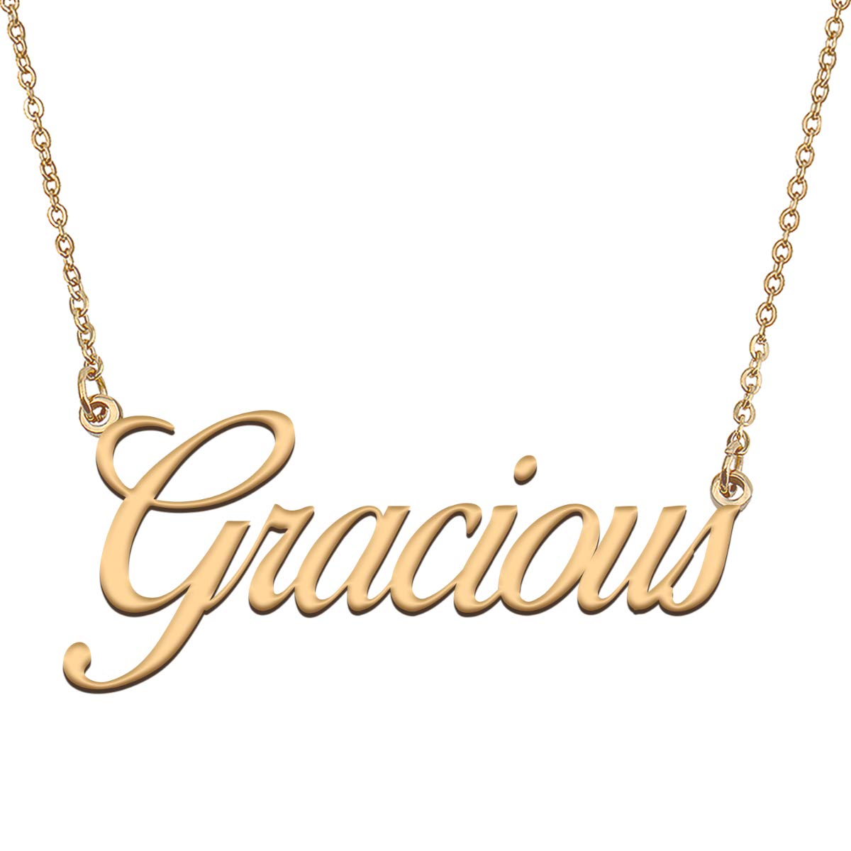 HUAN XUN Customized Custom Simple Any Name Necklace