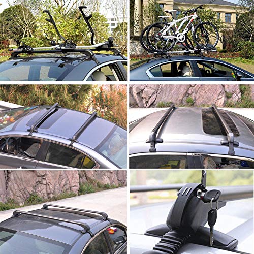 ZhanGe Adjustable Aluminum 43" Roof Rack Cross Bar/Crossbars/Car Luggage Rack/Top Luggage Carrier System Window Frame w/Anti-Theft Lock and Keys Size 105cmx6cmx7cm for 2000-2016 Subaru Outback